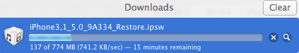 Download iOS 5 Downloading
