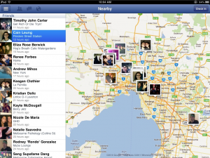 Facebook's iPad Nearby app