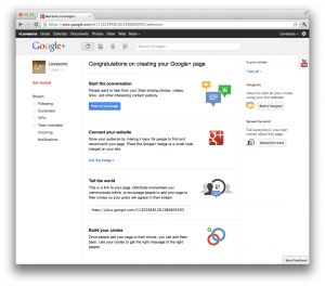 Google+ Brand Pages