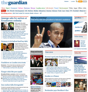 The Guardian Homepage