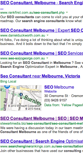 SEO Consultant Melbourne - Bing
