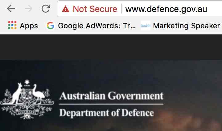 HTTPS not secure warning defence