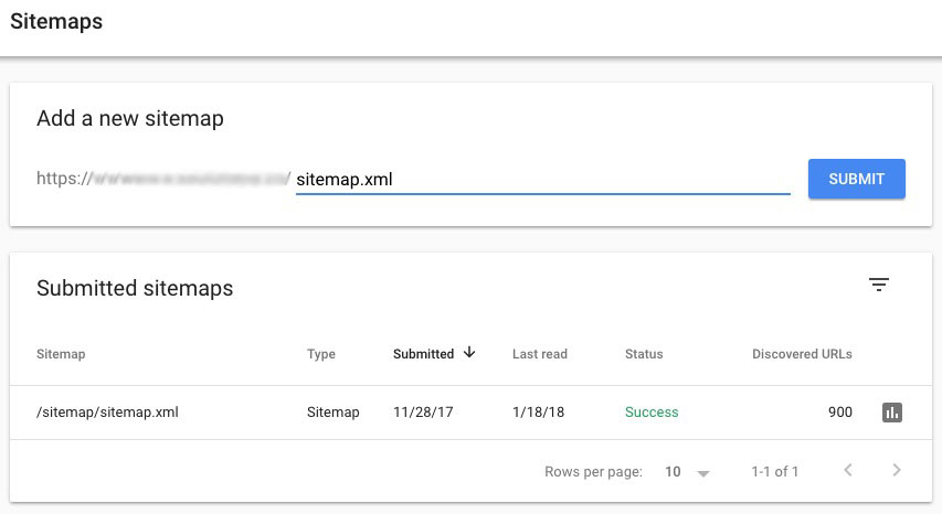 Sitemaps - Search Console Beta